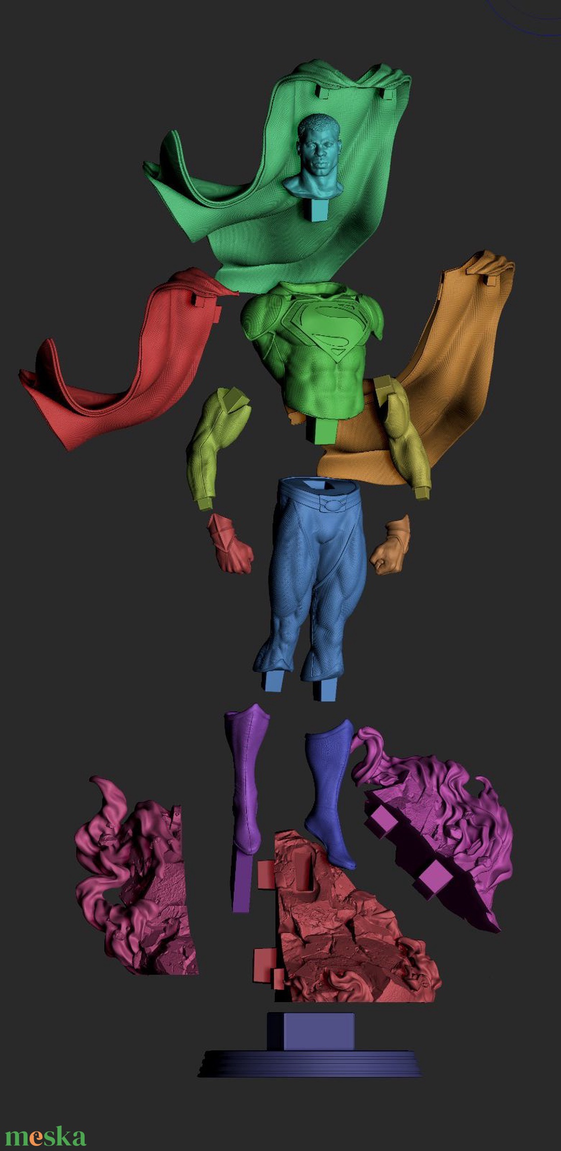 Val-Zod - Superman - művészet - makett, modell - Meska.hu
