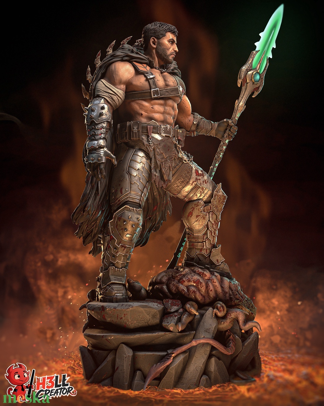 Doom Slayer - Doom: The Dark Ages - művészet - makett, modell - Meska.hu
