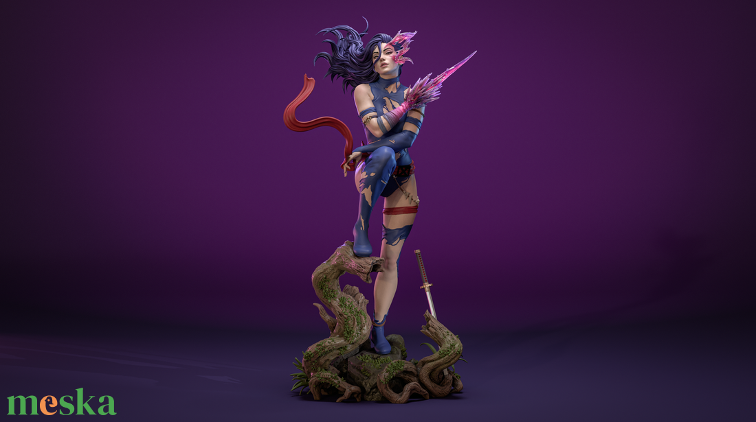 Savage Land Psylocke - Marvel - művészet - makett, modell - Meska.hu