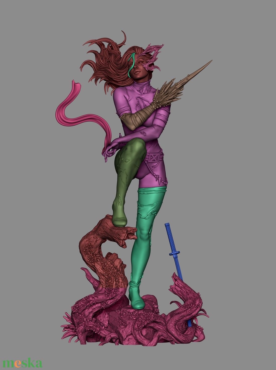 Savage Land Psylocke - Marvel - művészet - makett, modell - Meska.hu
