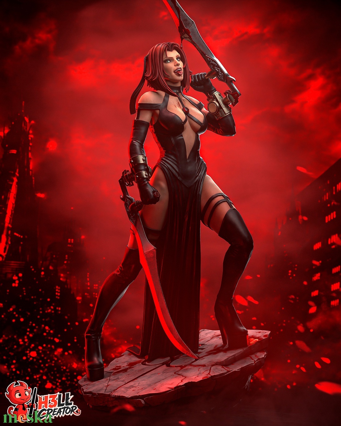 Rayne - BloodRayne 2 - művészet - makett, modell - Meska.hu