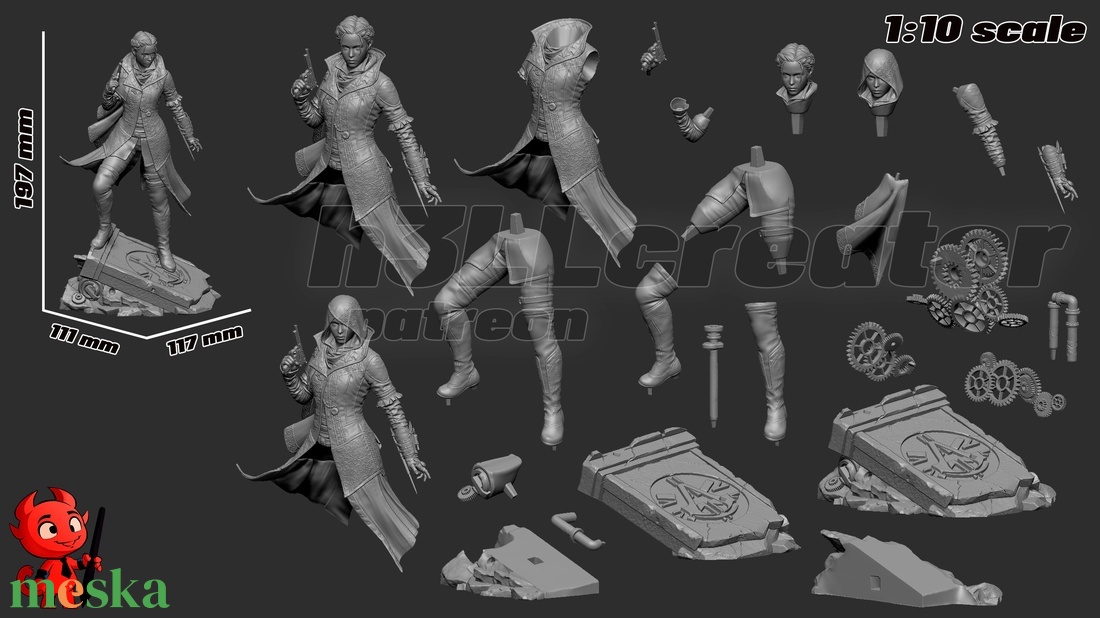 Evie Frye - Assassin's Creed Syndicate - művészet - makett, modell - Meska.hu