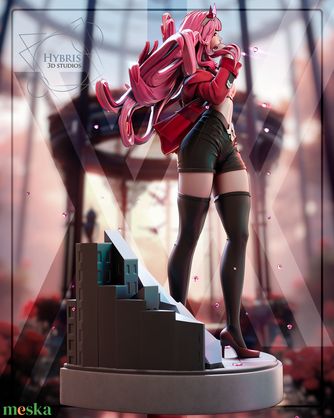 Zero Two - Darling in the Franxx - művészet - makett, modell - Meska.hu