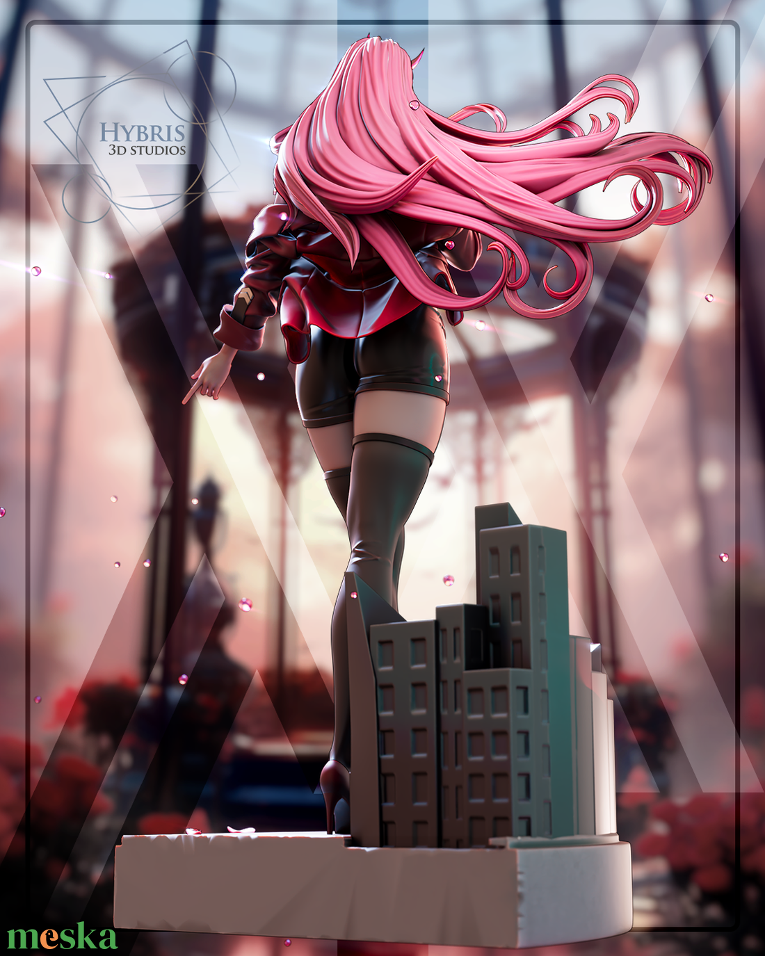 Zero Two - Darling in the Franxx - művészet - makett, modell - Meska.hu