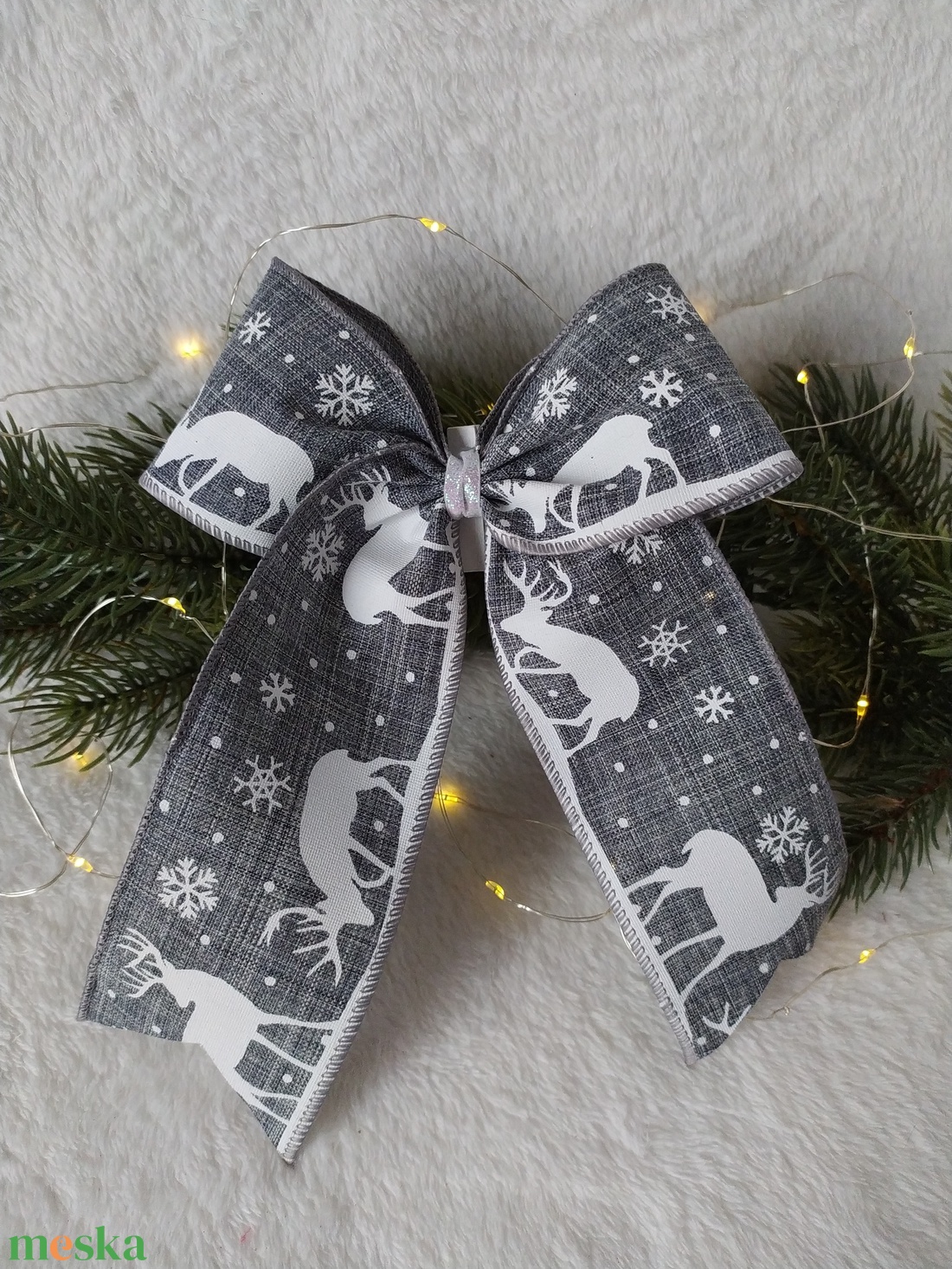 Limitált mennyiségű, nagyméretű karácsonyi masni - karácsony - karácsonyi lakásdekoráció - karácsonyfadíszek - Meska.hu