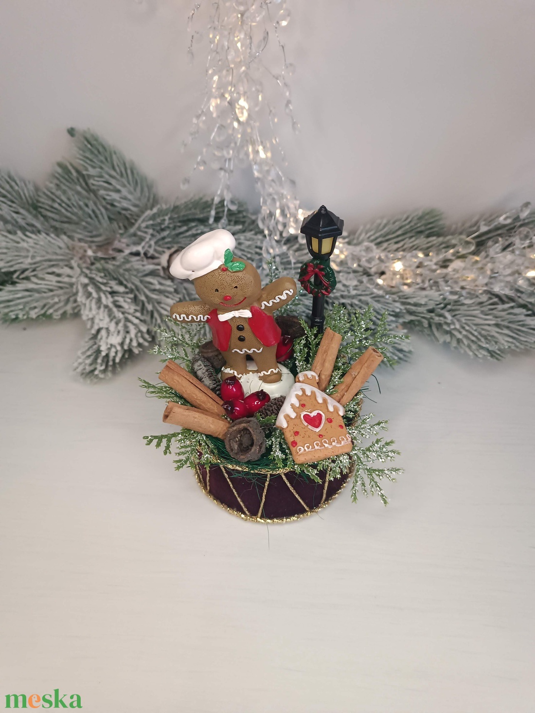 Kis méretű mézis karácsonyi dekoráció - karácsony - karácsonyi lakásdekoráció - karácsonyi lakásdíszek - Meska.hu