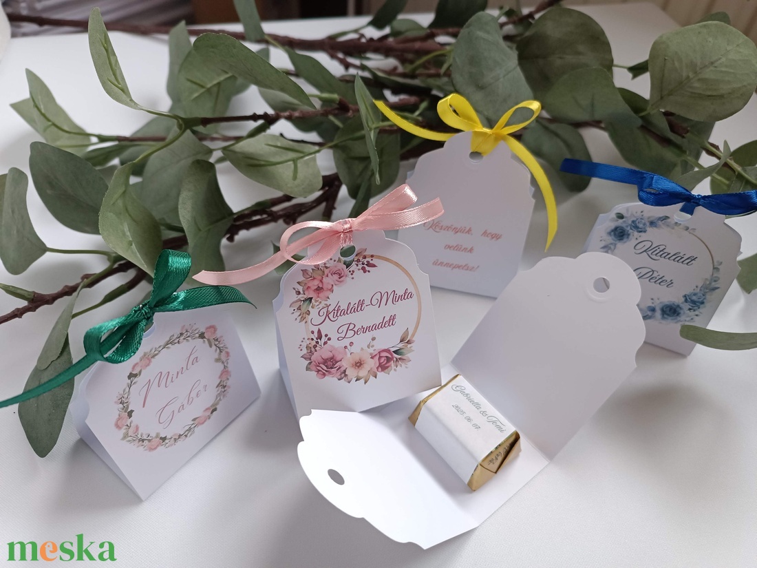 Ültetőkártya és köszönőajándék egyben, kiscsoki - esküvő - emlék & ajándék - köszönőajándék - Meska.hu