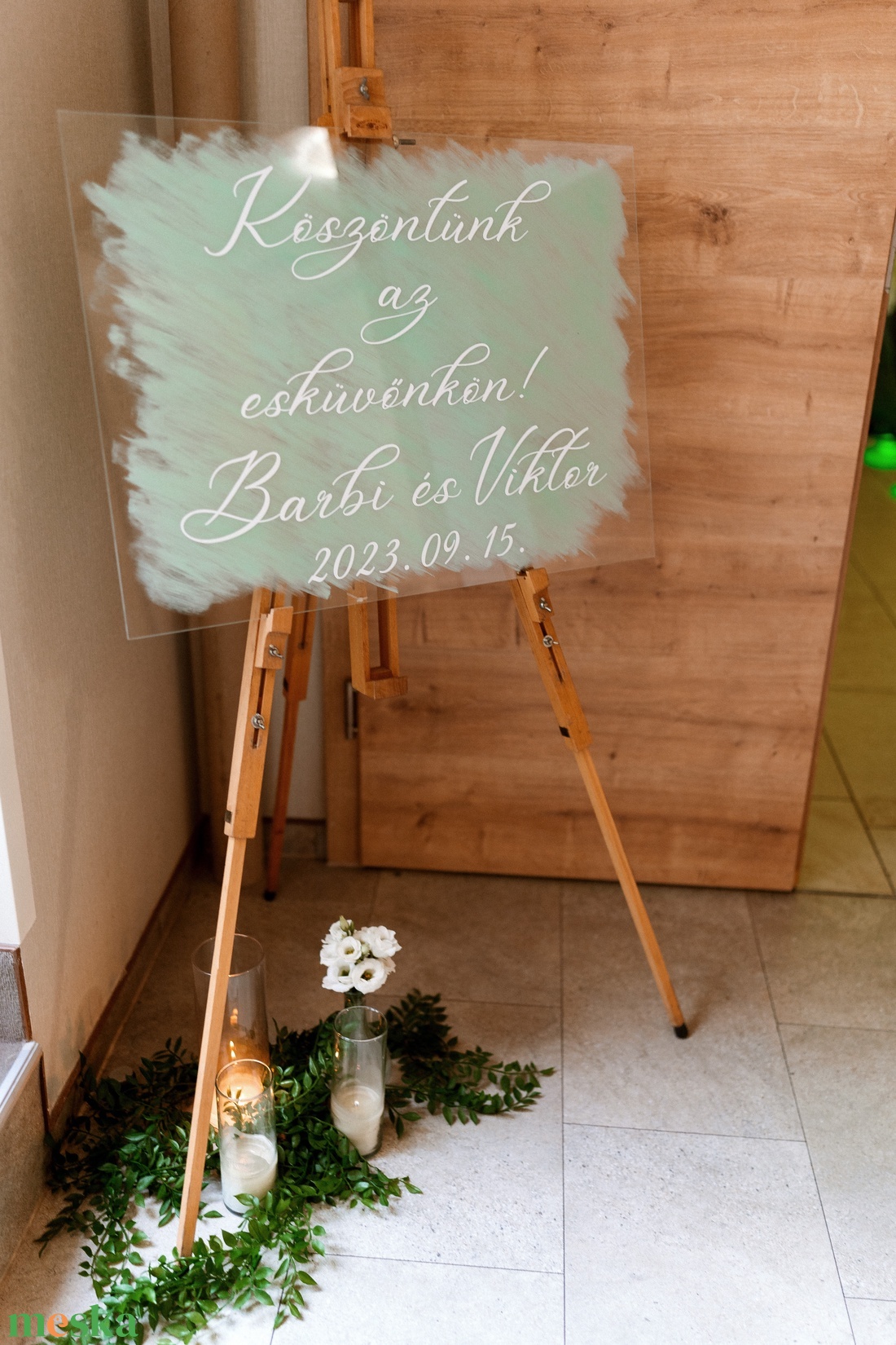 Matrica, esküvői köszöntőtábla - DIY - esküvő - dekoráció - tábla & jelzés - Meska.hu