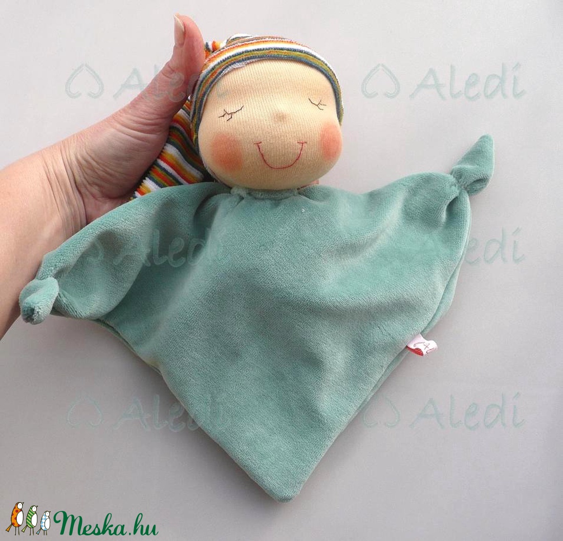 Mini rongyi baba- zöld -  - Meska.hu