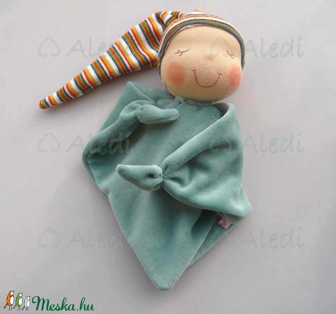 Mini rongyi baba- zöld -  - Meska.hu