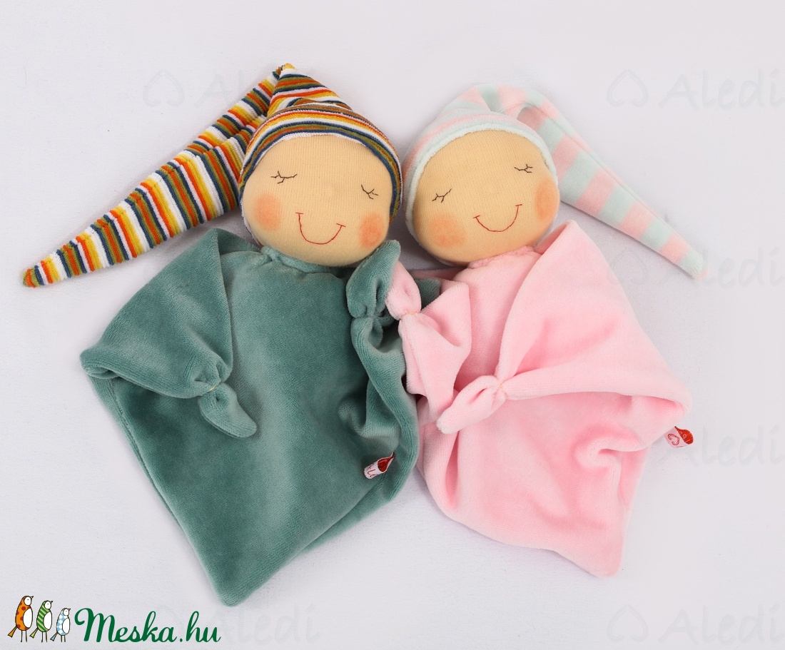 Mini rongyi baba- zöld -  - Meska.hu