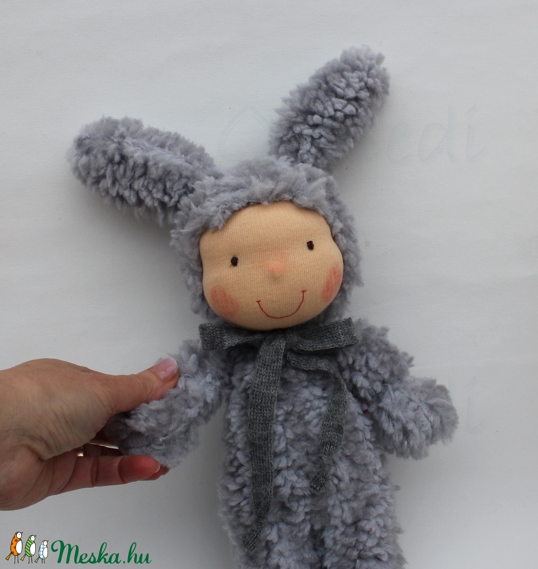 Waldorf nyuszibaba- szürke - - Meska.hu Waldorf nyuszibaba- szürke - - Meska.hu