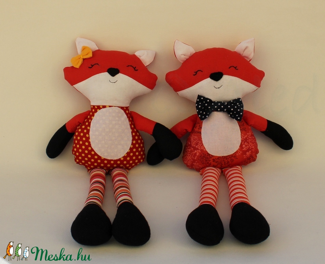 Róka lány rongybaba - játék & sport - plüssállat & játékfigura - róka - Meska.hu