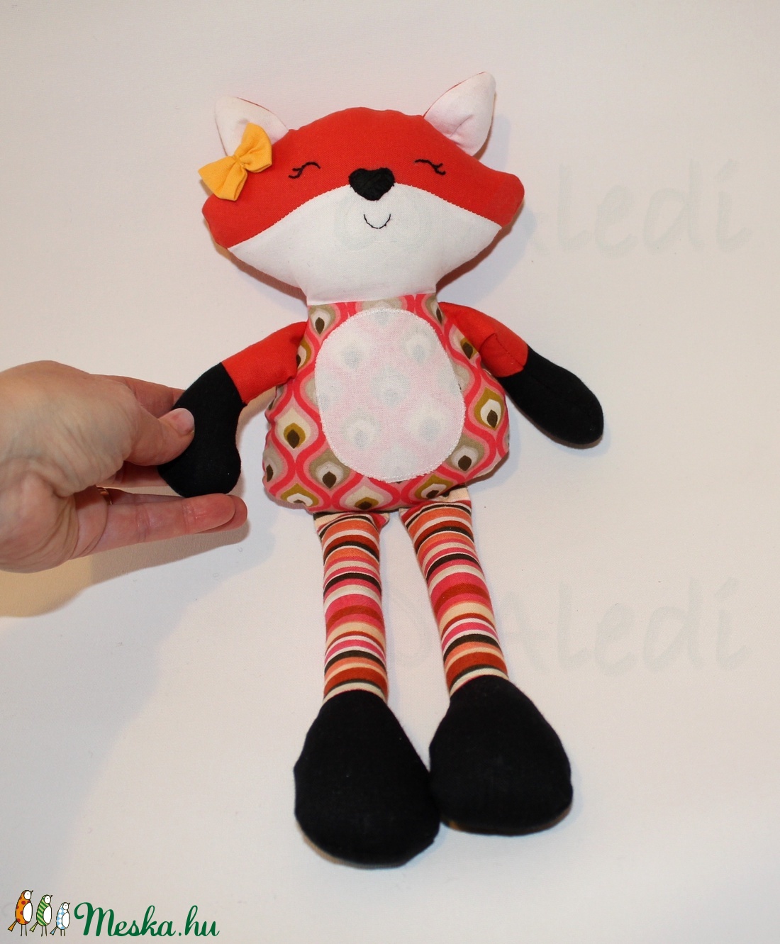 Róka lány rongybaba - játék & sport - plüssállat & játékfigura - róka - Meska.hu