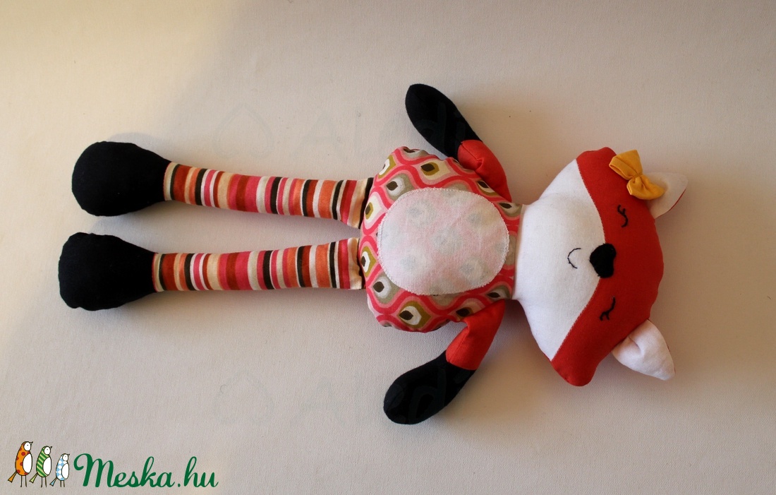 Róka lány rongybaba - játék & sport - plüssállat & játékfigura - róka - Meska.hu