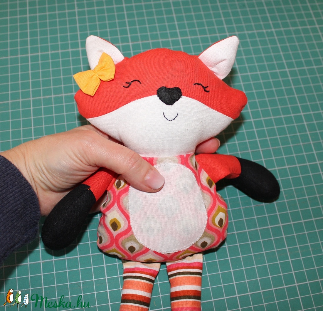 Róka lány rongybaba - játék & sport - plüssállat & játékfigura - róka - Meska.hu