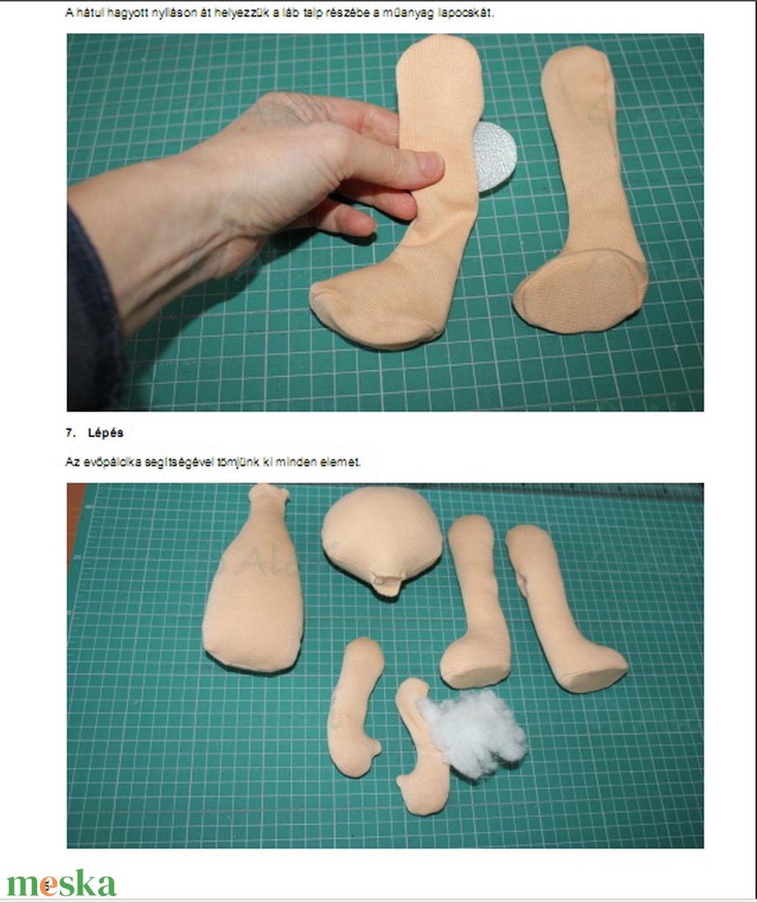 Textil dekor baba leírás, szabásminta - diy (csináld magad) - szabásminta, útmutató - szabásminta, útmutató - Meska.hu