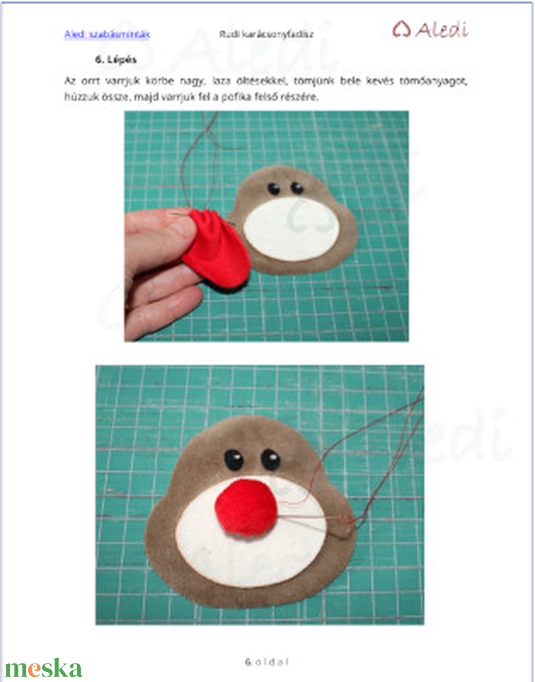 Rudi karácsonyfadísz szabásminta, leírás - diy (csináld magad) - szabásminta, útmutató - szabásminta - Meska.hu Rudi karácsonyfadísz szabásminta, leírás - diy (csináld magad) - szabásminta, útmutató - szabásminta - Meska.hu