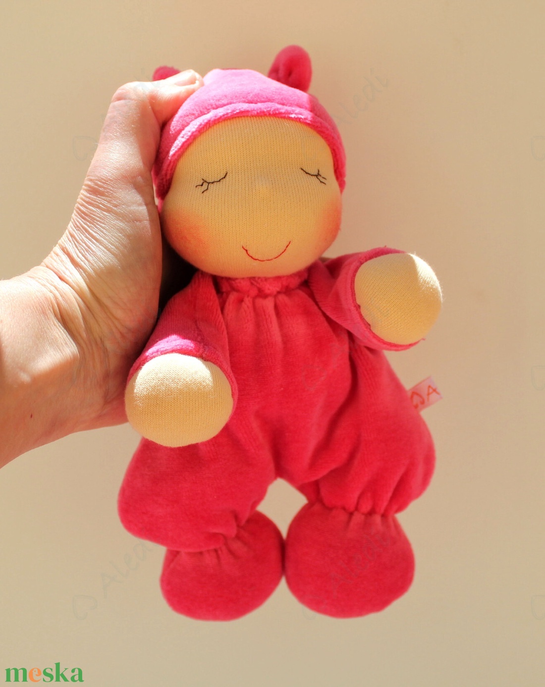 Plüss bébi baba - pink - játék & sport - baba & babaház - baba - Meska.hu Plüss bébi baba - pink - játék & sport - baba & babaház - baba - Meska.hu
