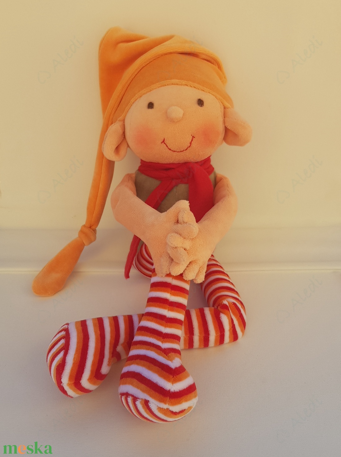 Plüss manó - karácsony - karácsonyi lakásdekoráció - karácsonyi manók, figurák - Meska.hu