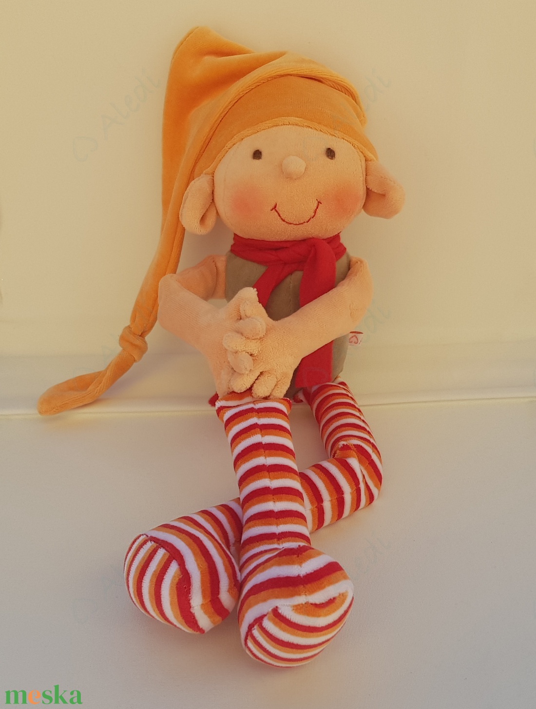 Plüss manó - karácsony - karácsonyi lakásdekoráció - karácsonyi manók, figurák - Meska.hu