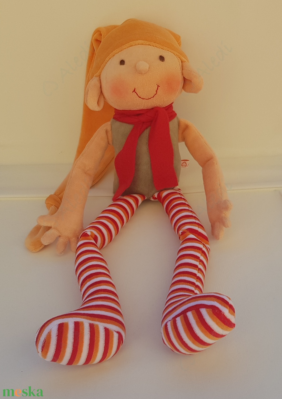 Plüss manó - karácsony - karácsonyi lakásdekoráció - karácsonyi manók, figurák - Meska.hu