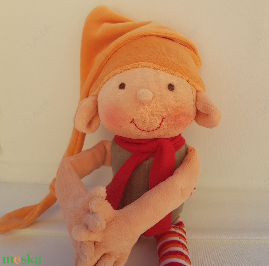 Plüss manó - karácsony - karácsonyi lakásdekoráció - karácsonyi manók, figurák - Meska.hu