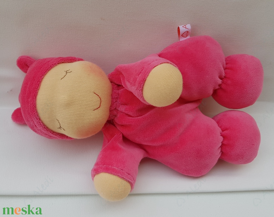 Plüss bébi baba - pink - játék & sport - baba & babaház - baba - Meska.hu