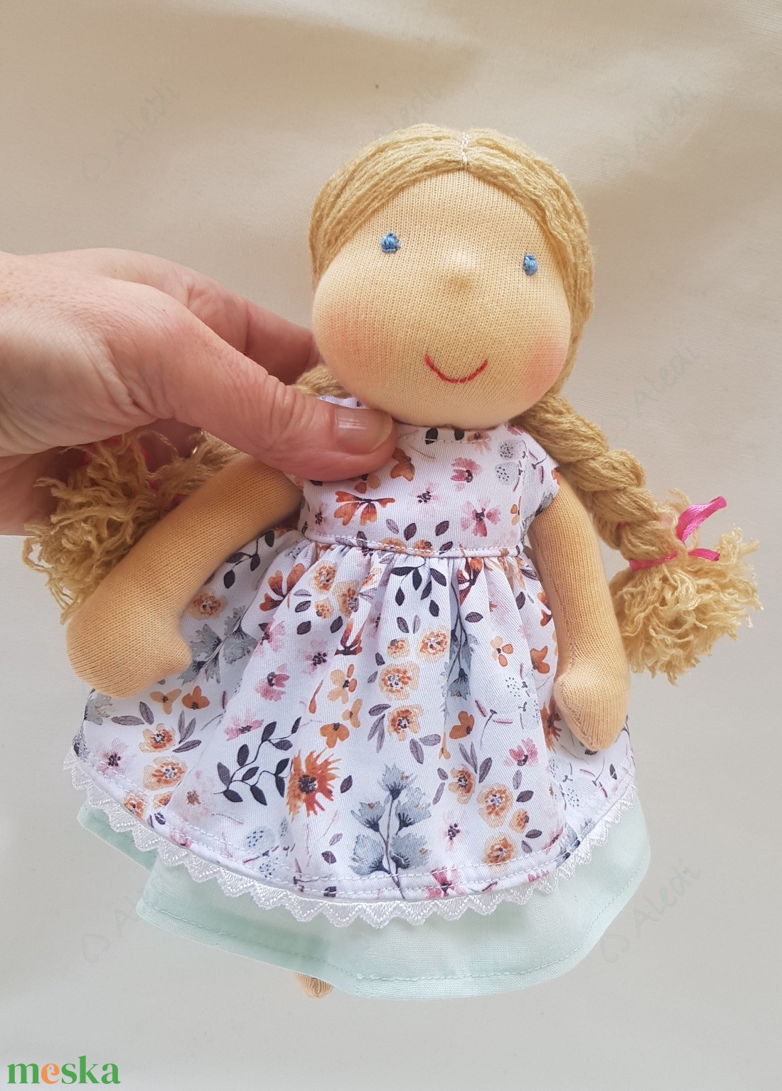 Kis Waldorf baba - szöszi - játék & sport - baba & babaház - öltöztethető baba - Meska.hu