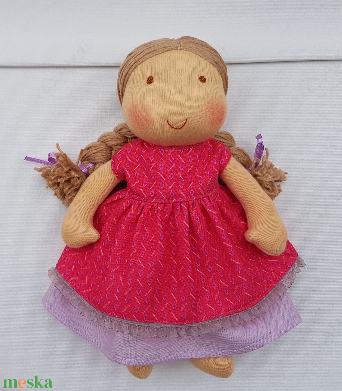 Kis Waldorf baba - pink - játék & sport - baba & babaház - öltöztethető baba - Meska.hu