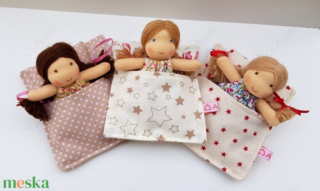 Apró Waldorf baba hálózsákkal - csillagos - játék & sport - baba & babaház - baba - Meska.hu