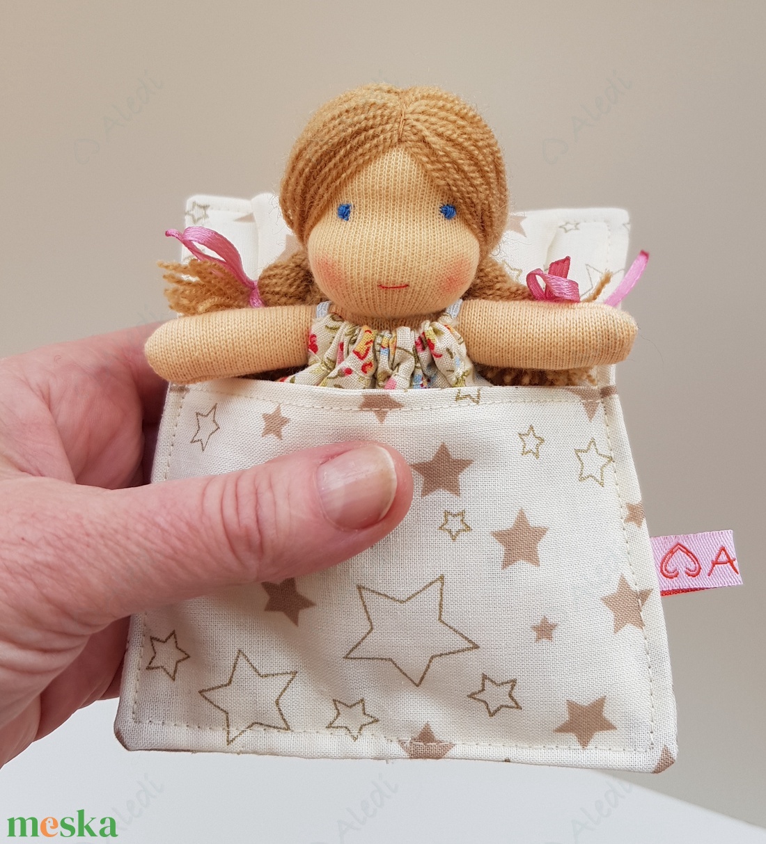 Apró Waldorf baba hálózsákkal - csillagos - játék & sport - baba & babaház - baba - Meska.hu
