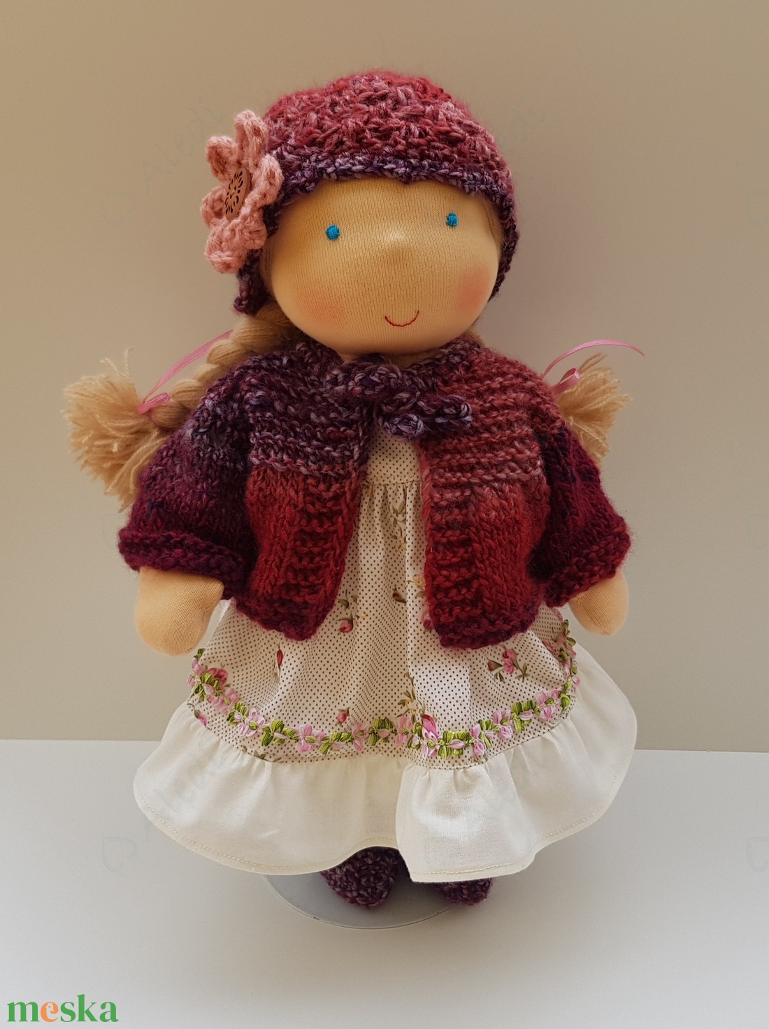 Waldorf baba - Bíborka - játék & sport - baba & babaház - öltöztethető baba - Meska.hu