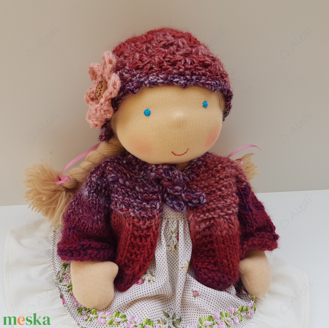 Waldorf baba - Bíborka - játék & sport - baba & babaház - öltöztethető baba - Meska.hu