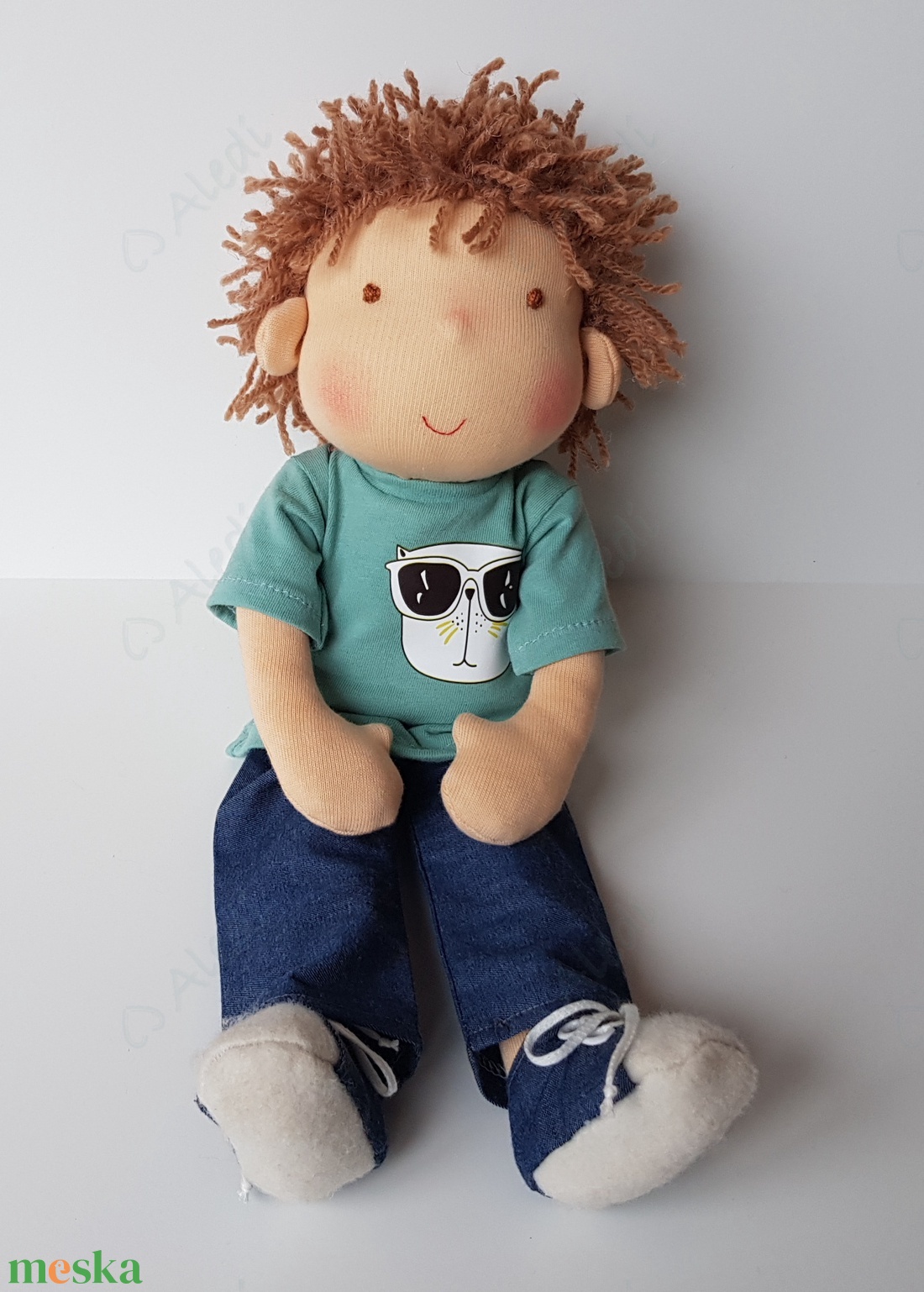 Napszemüveges Waldorf fiú baba - játék & sport - baba & babaház - öltöztethető baba - Meska.hu