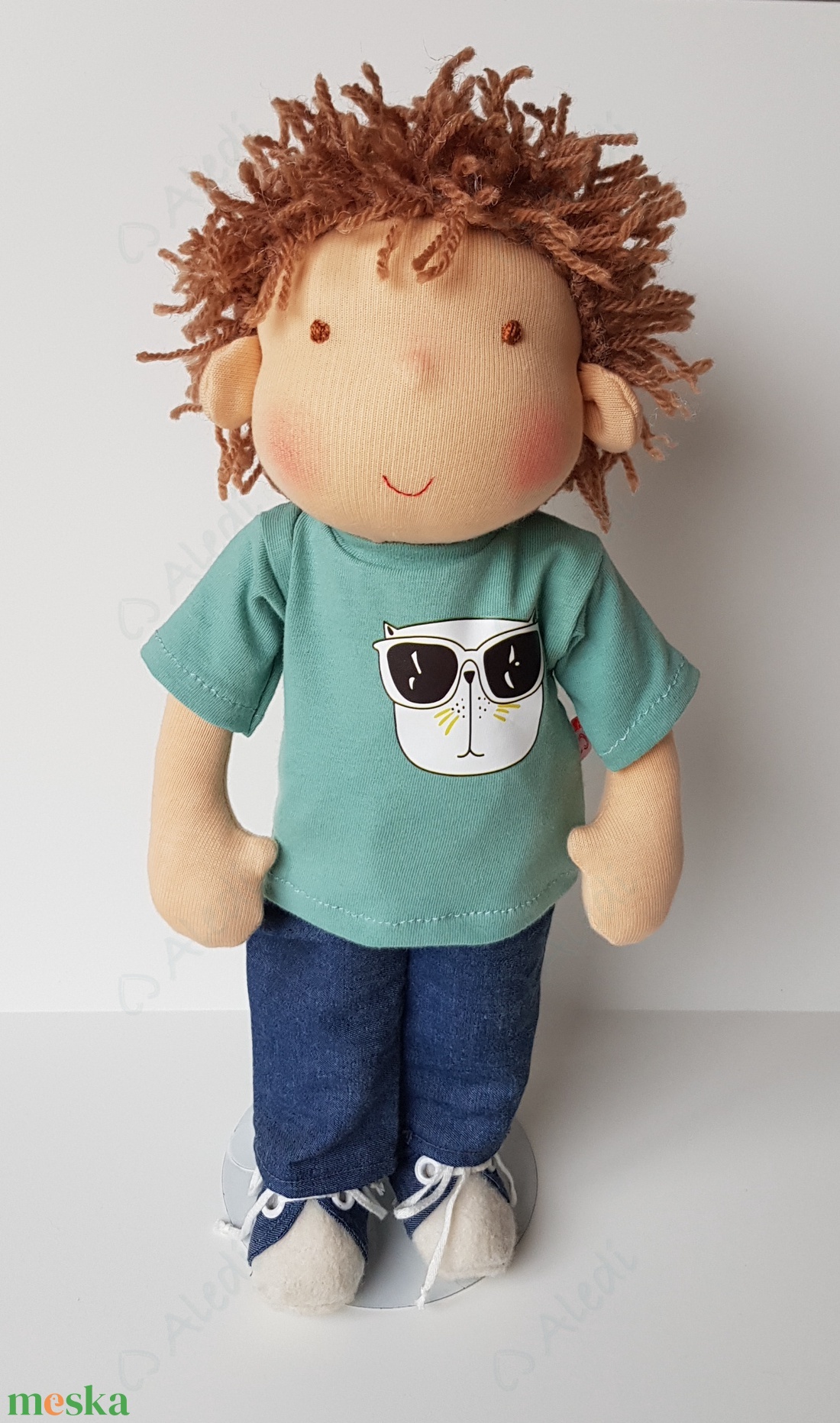 Napszemüveges Waldorf fiú baba - játék & sport - baba & babaház - öltöztethető baba - Meska.hu