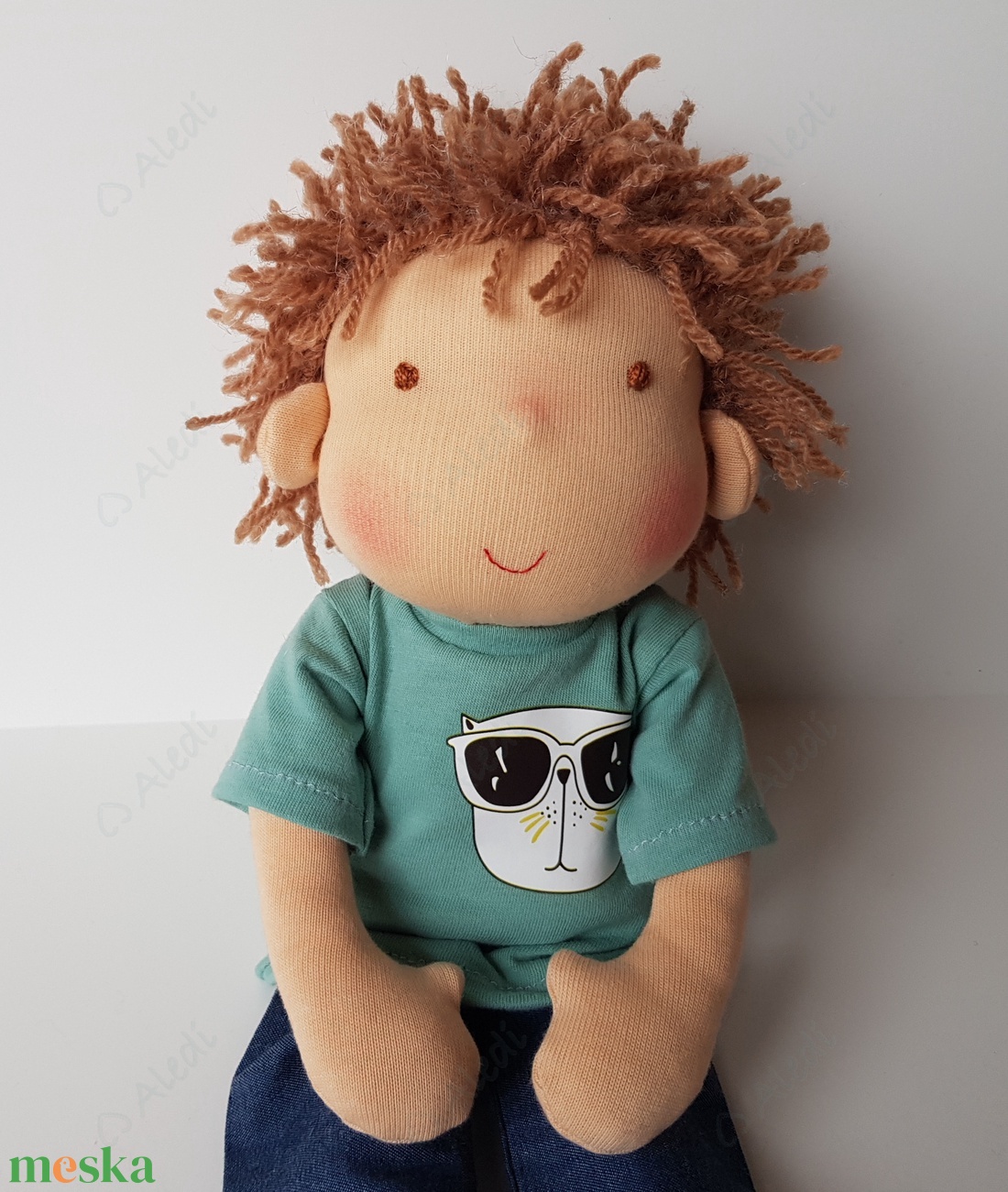 Napszemüveges Waldorf fiú baba - játék & sport - baba & babaház - öltöztethető baba - Meska.hu