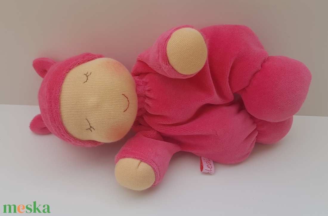 Plüss bébi baba - pink - játék & sport - baba & babaház - baba - Meska.hu