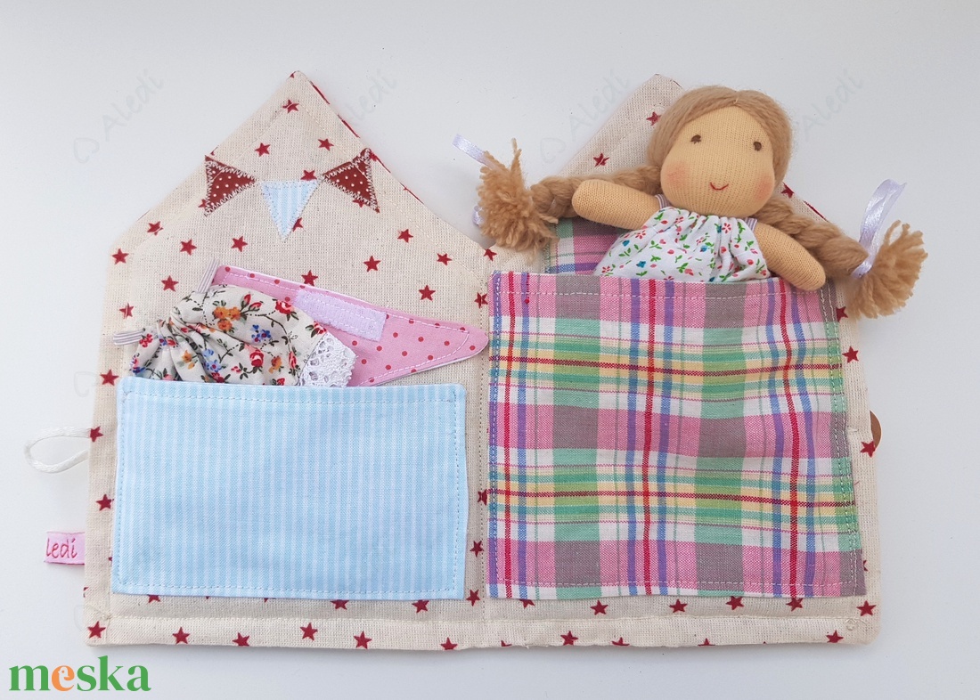 Házikós Waldorf baba ruhával, pelussal - játék & sport - baba & babaház - baba - Meska.hu