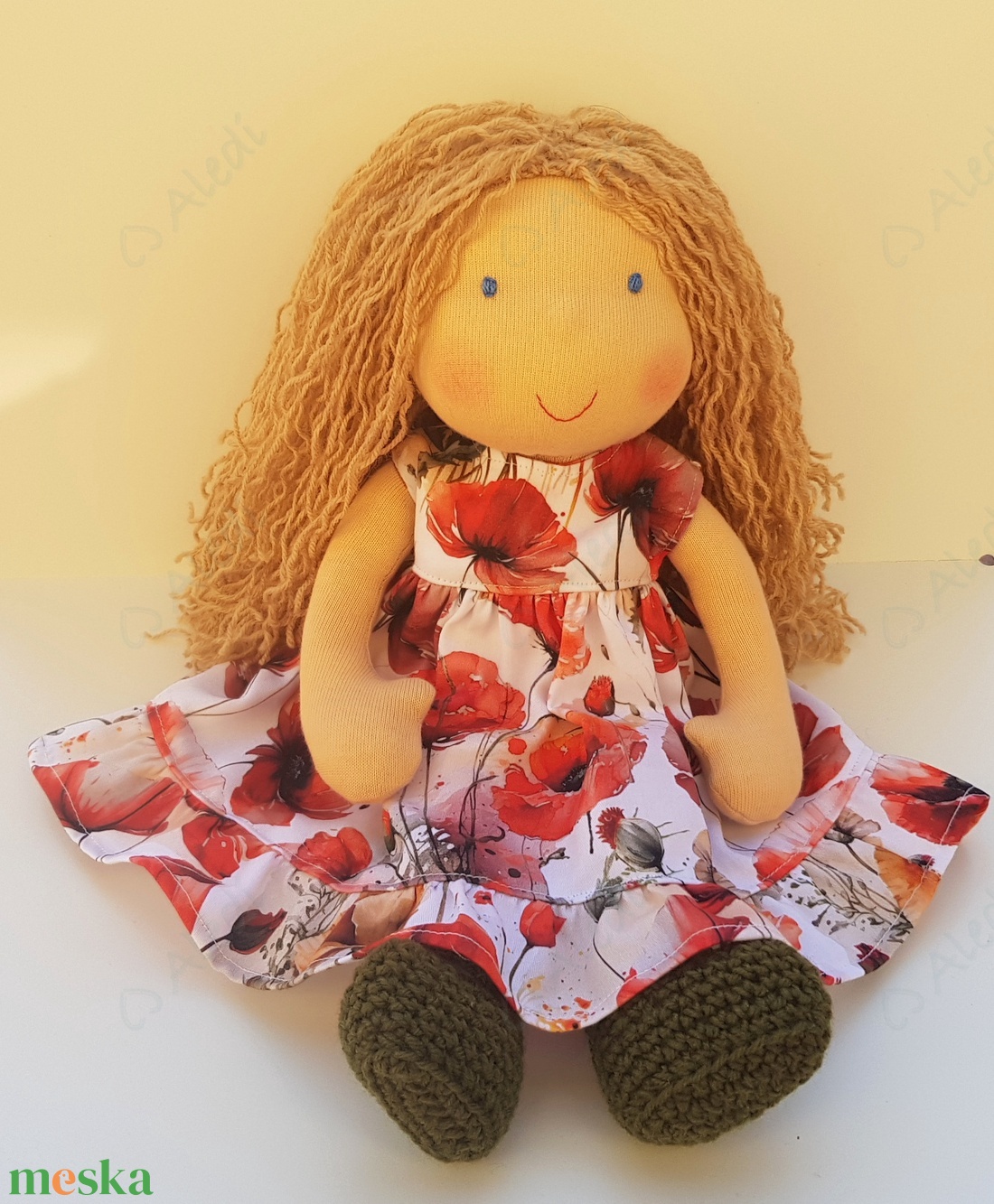 Waldorf baba - pipacsos - játék & sport - baba & babaház - öltöztethető baba - Meska.hu