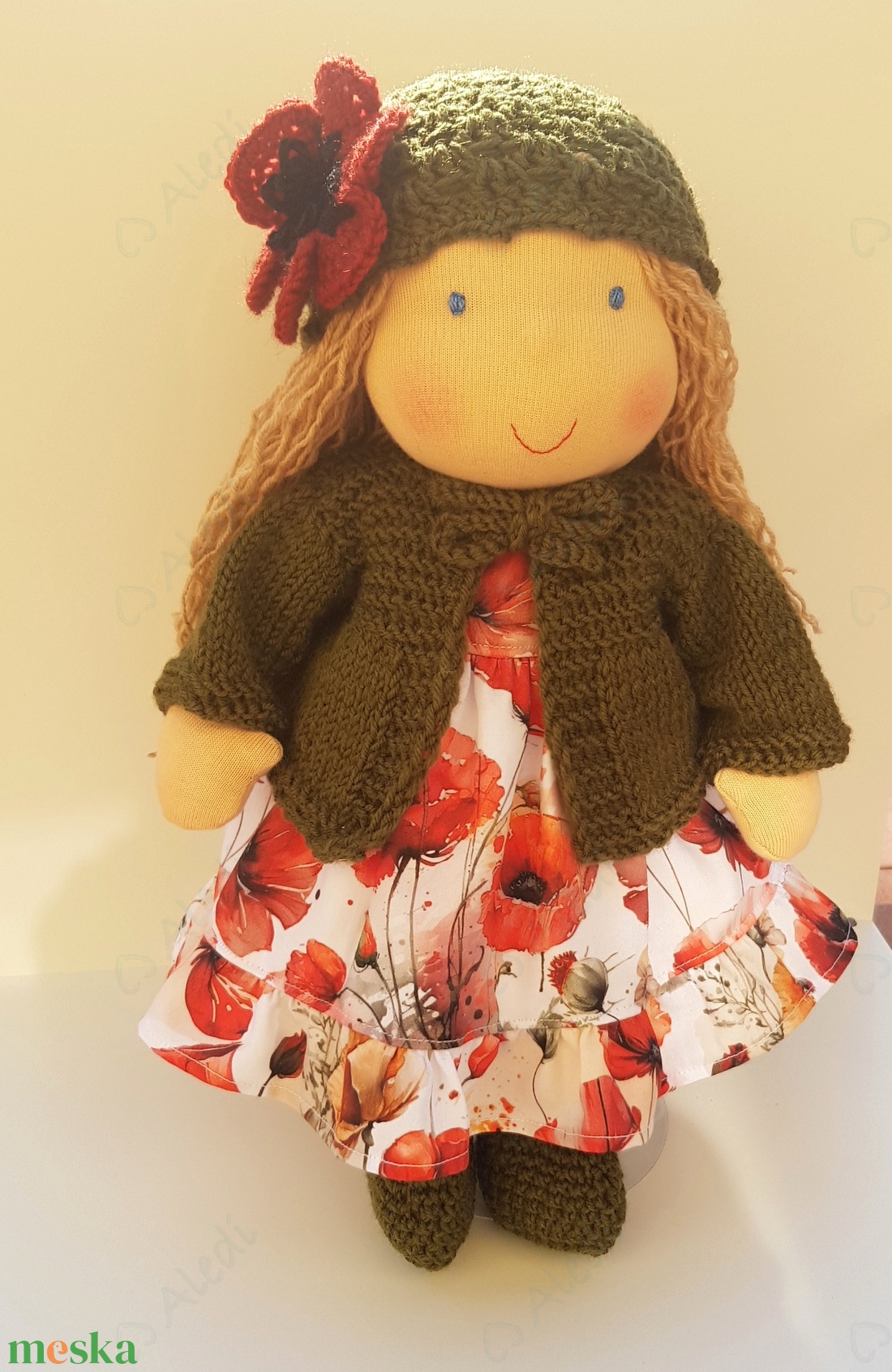 Waldorf baba - pipacsos - játék & sport - baba & babaház - öltöztethető baba - Meska.hu