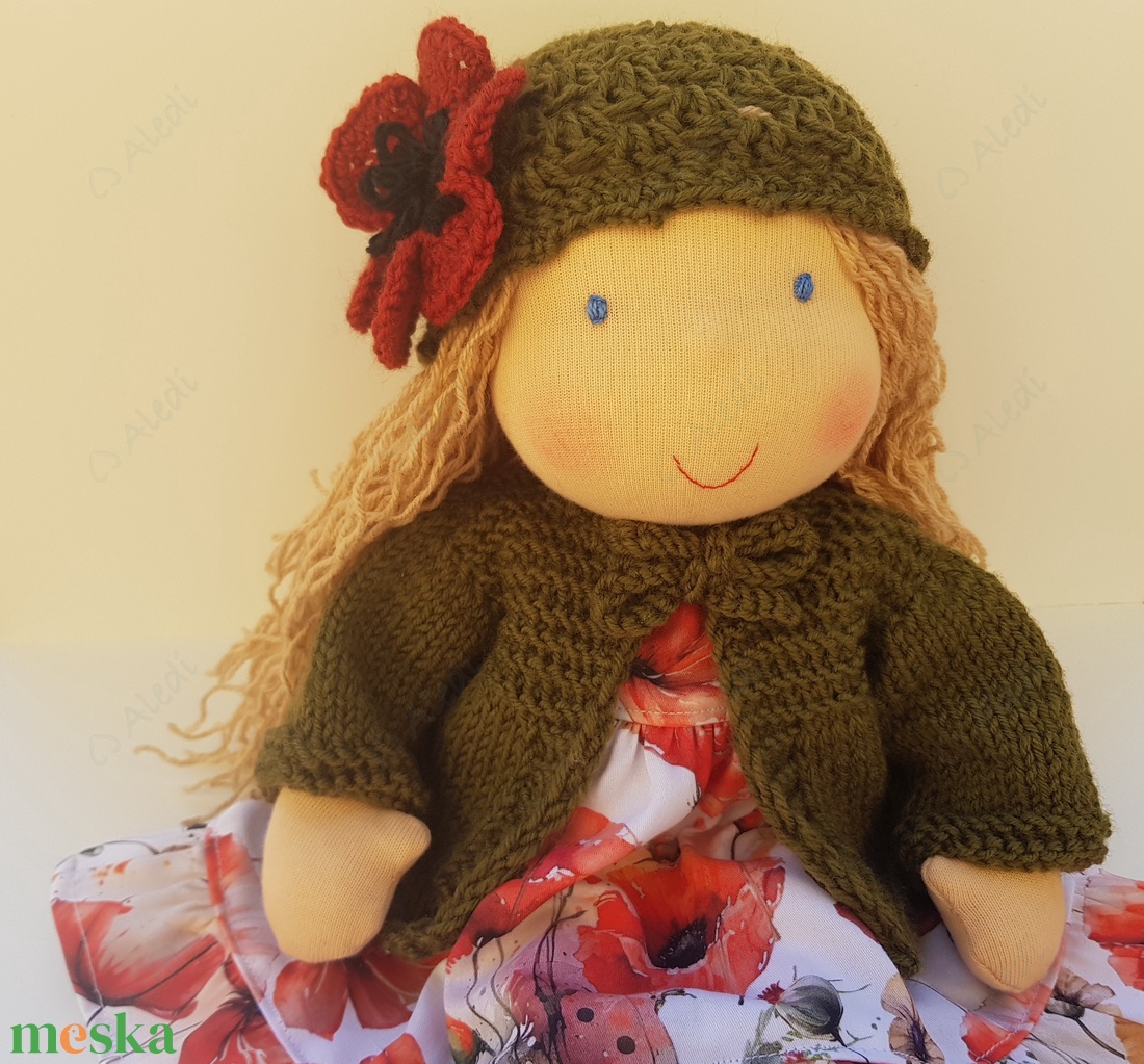 Waldorf baba - pipacsos - játék & sport - baba & babaház - öltöztethető baba - Meska.hu