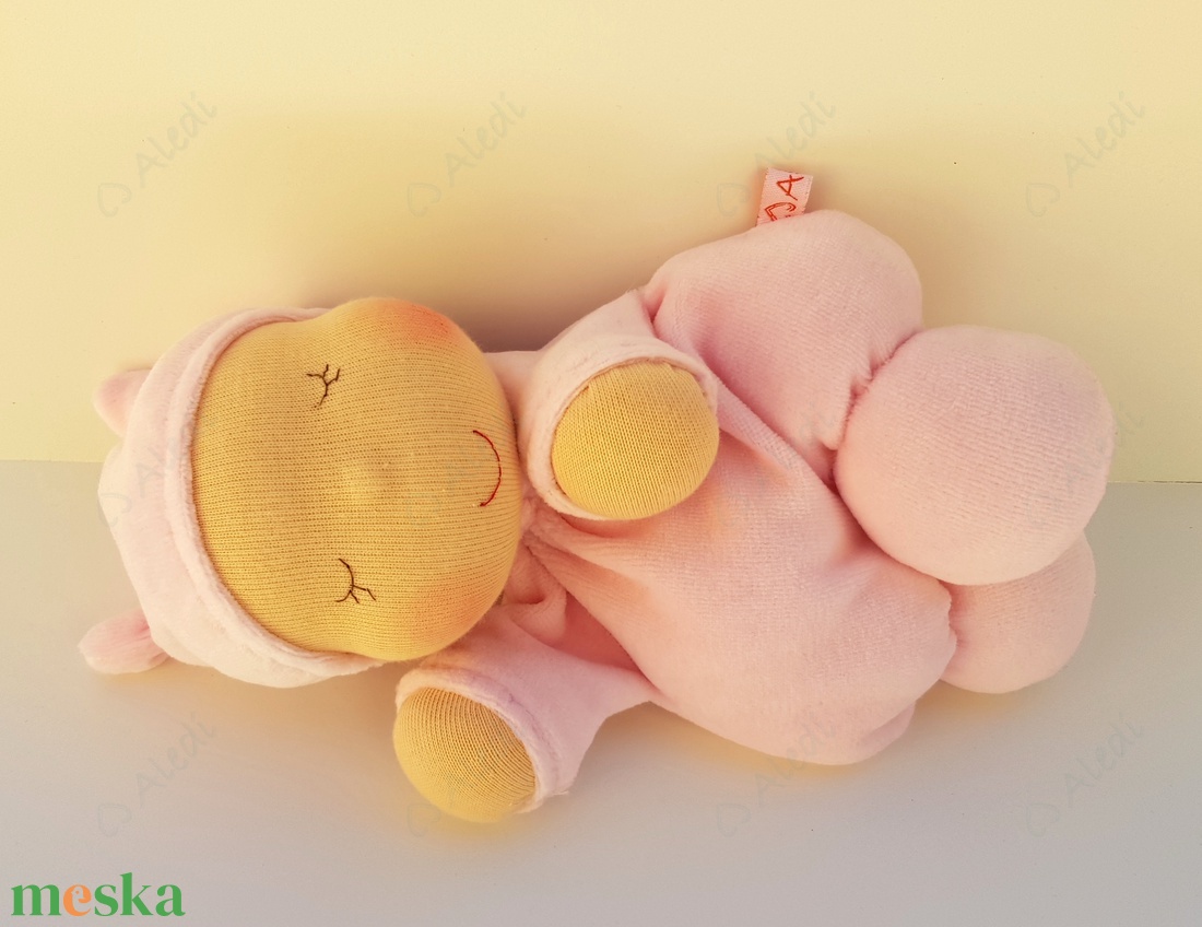 Plüss bébi baba - rózsaszín - játék & sport - baba & babaház - baba - Meska.hu