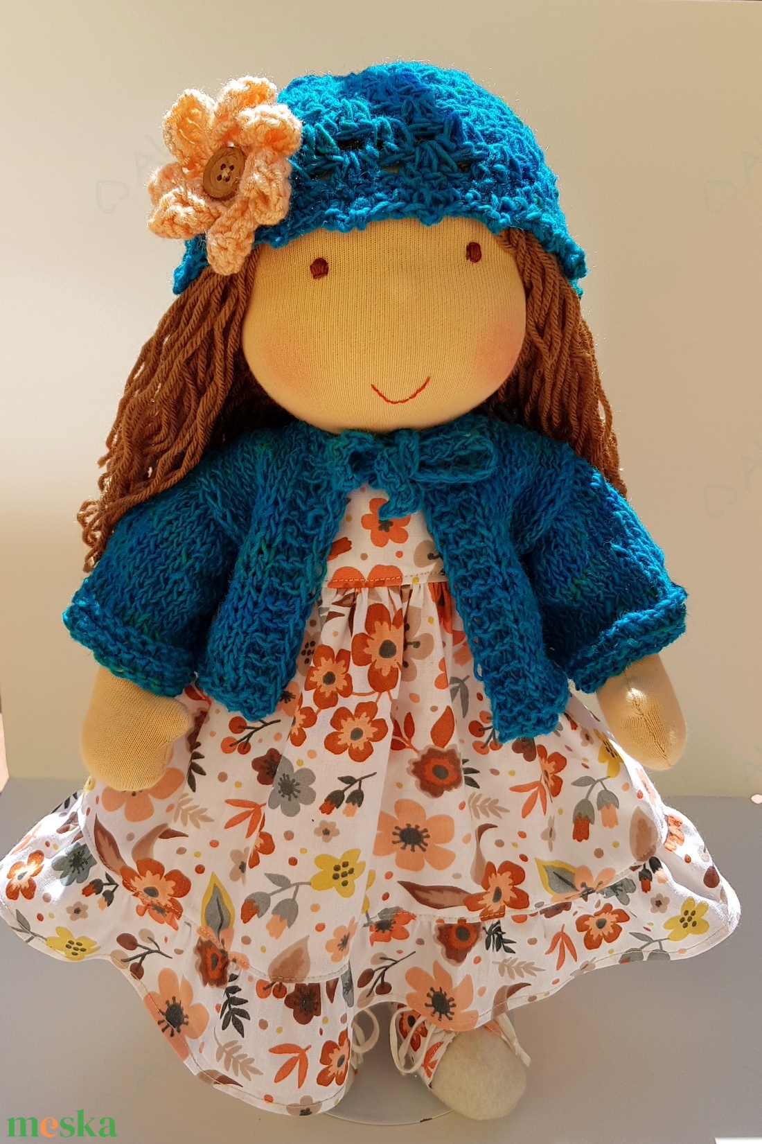 Waldorf baba - türkiz - játék & sport - baba & babaház - baba - Meska.hu