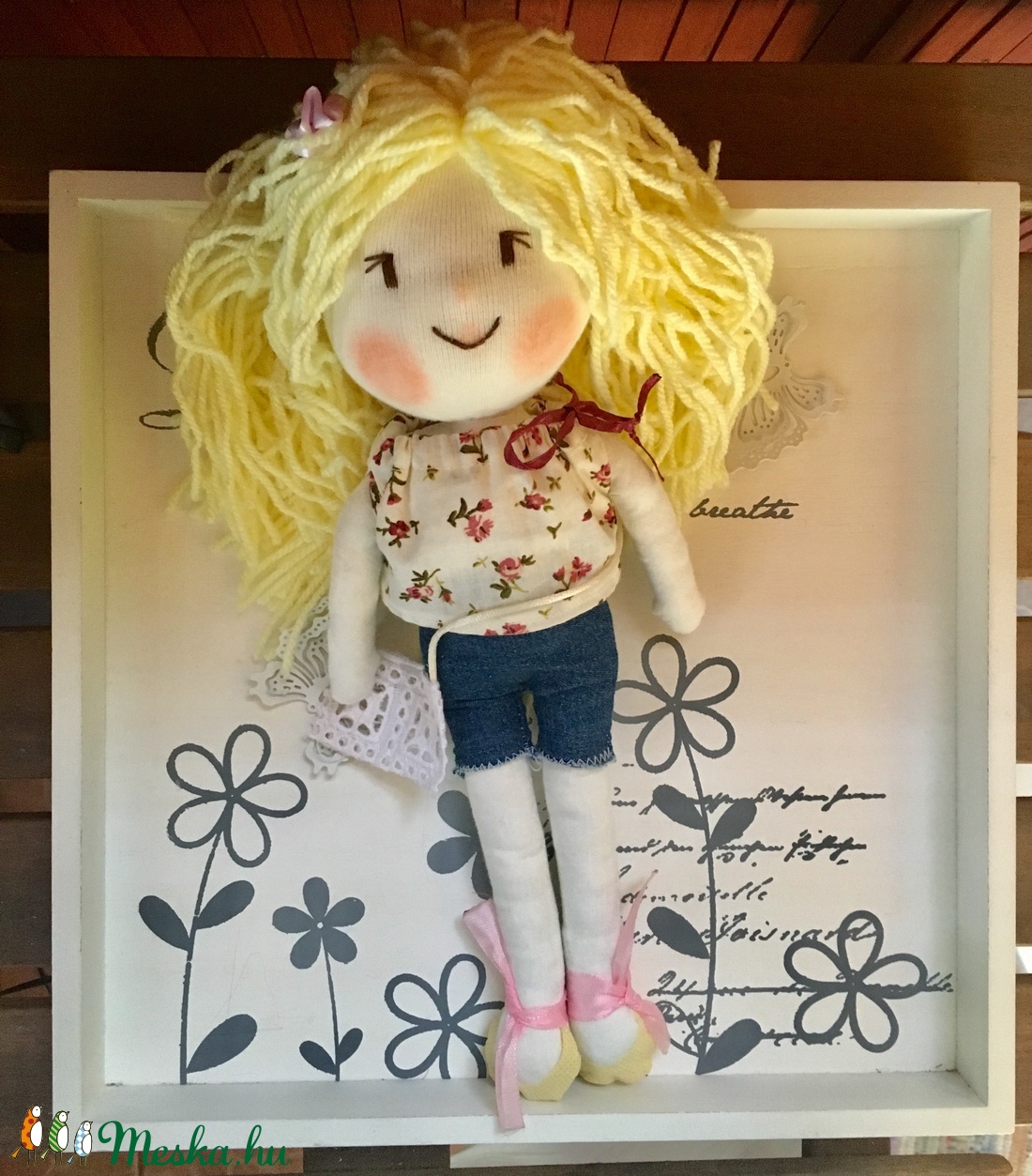 Fanni baba, kézműves baba, textilbaba, rongybaba, játékbaba -  - Meska.hu