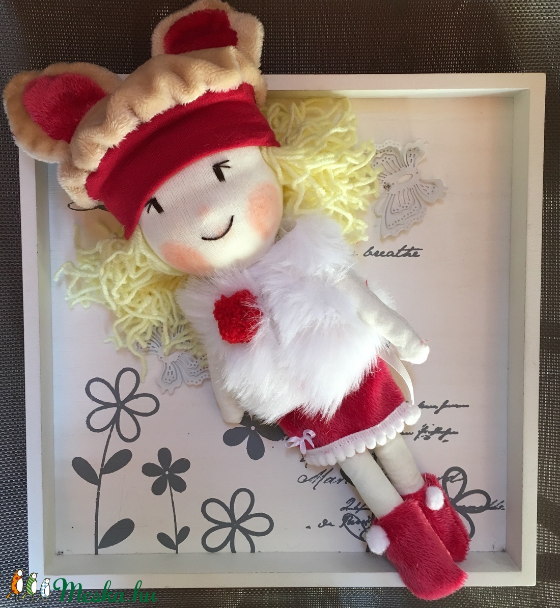 Kislány krampusz baba, kézműves baba, textilbaba, rongybaba -  - Meska.hu