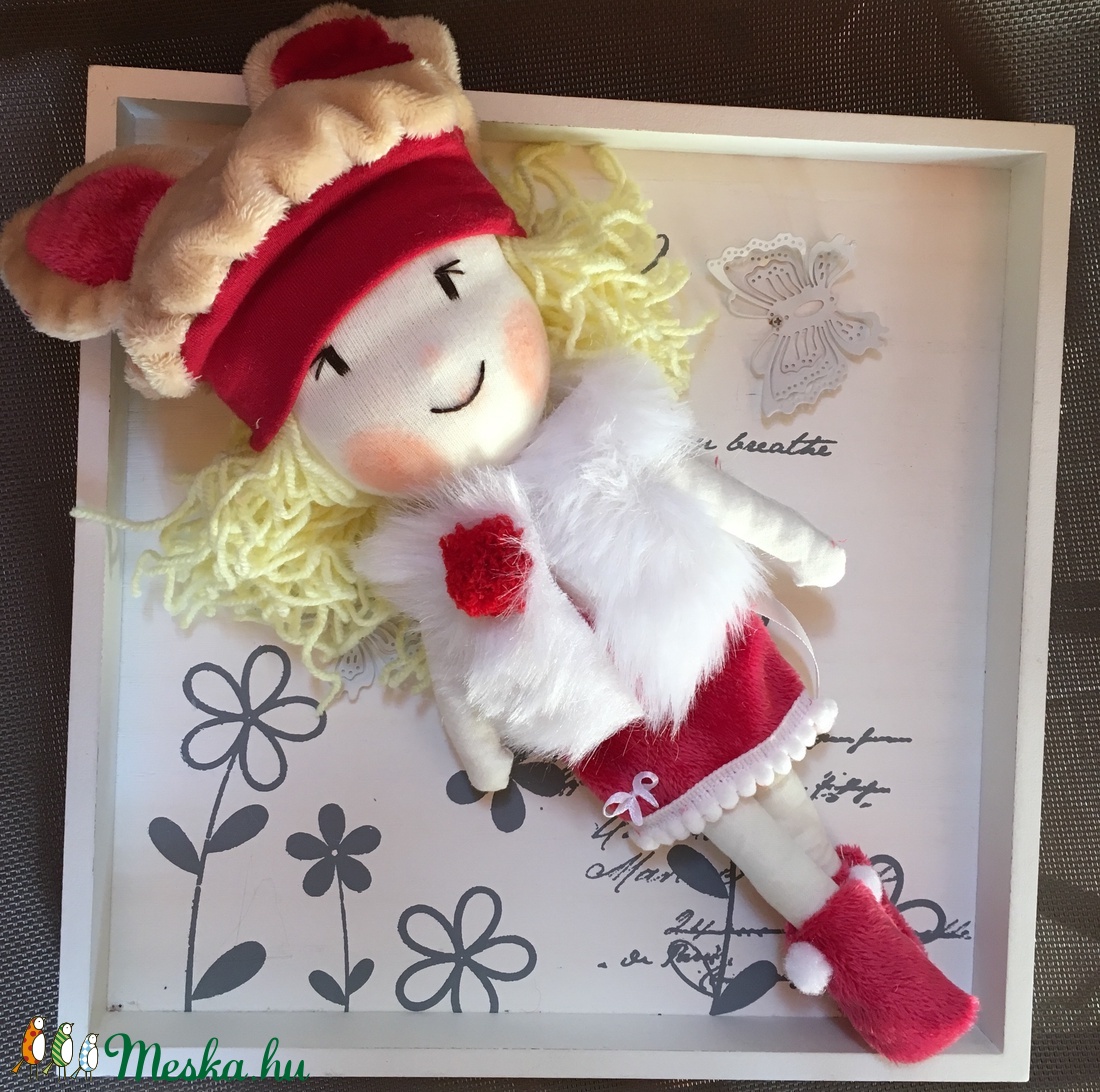 Kislány krampusz baba, kézműves baba, textilbaba, rongybaba -  - Meska.hu