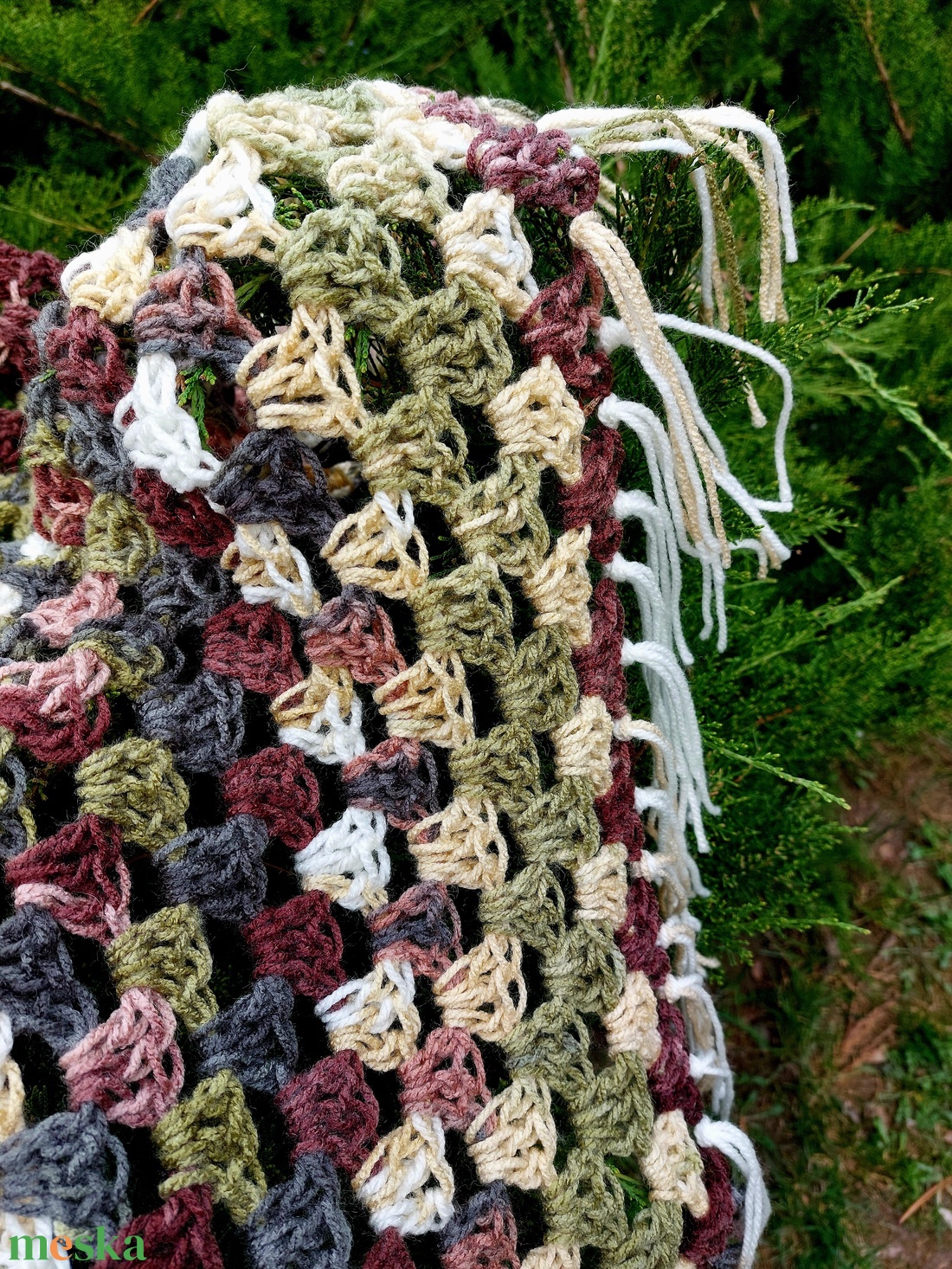 Tavasz, horgolt kendő - ruha & divat - sál, sapka, kendő - kendő - Meska.hu