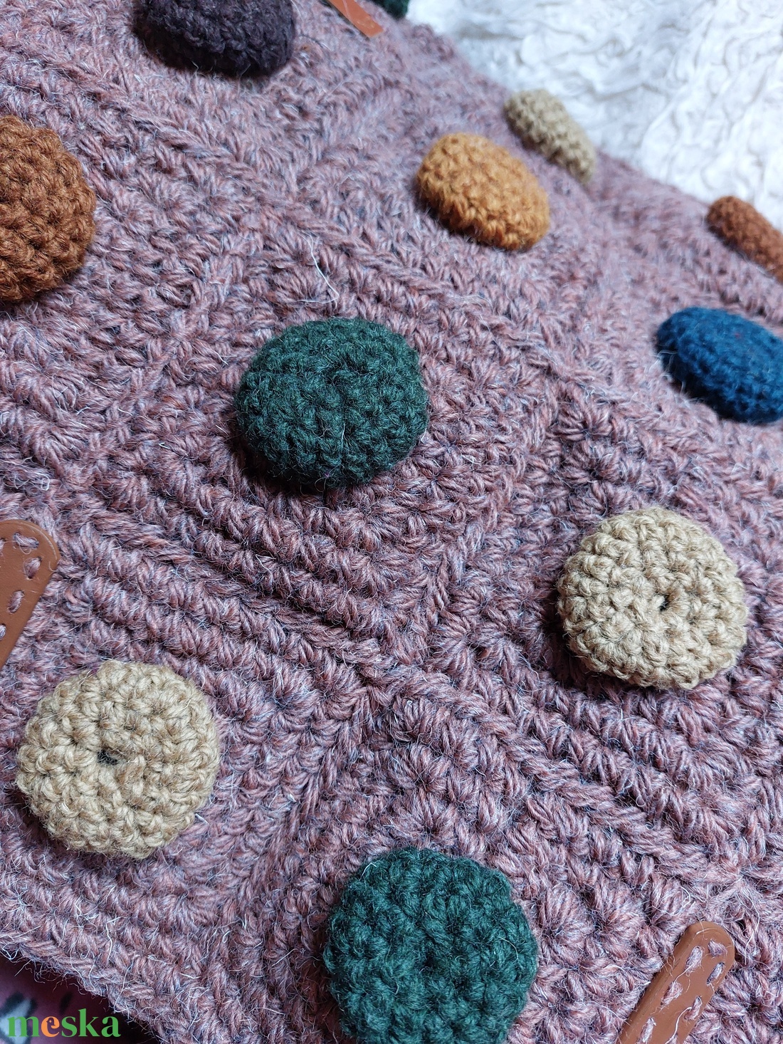 Gombóc gyapjútáska - táska & tok - kézitáska & válltáska - nagy pakolós táska - Meska.hu