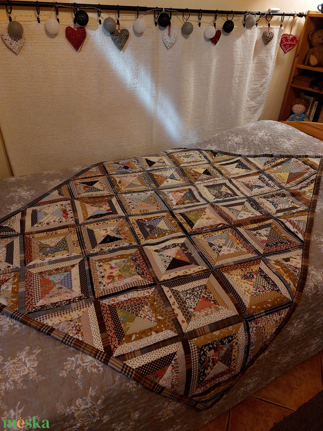 Színkavalkád patchwork takaró - otthon & életmód - lakástextil - felnőtt takaró, pléd - Meska.hu